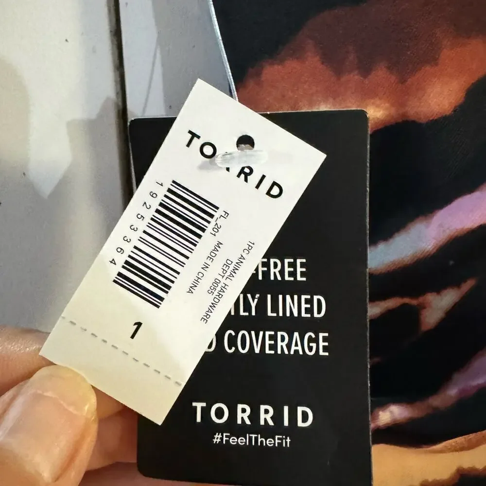 NWT Torrid Wireless Ladder Back One Piece Swimsuit Size 1X